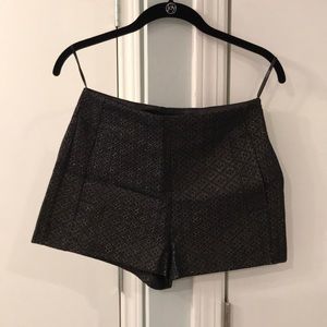 Forever21 Gold and Navy Patterned Shorts